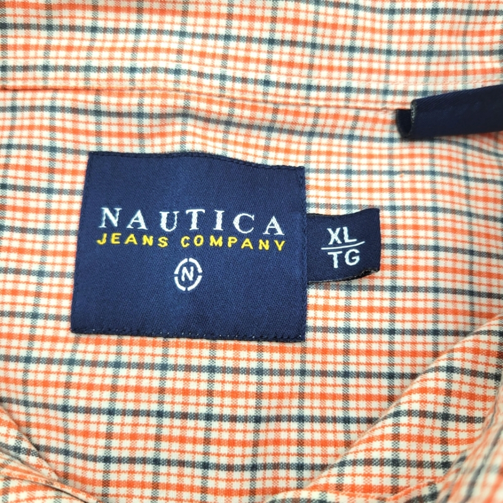 Nautica‎ Short Sleeve Button Down Mens Plaid Shirt Sz XL - Picture 8 of 9